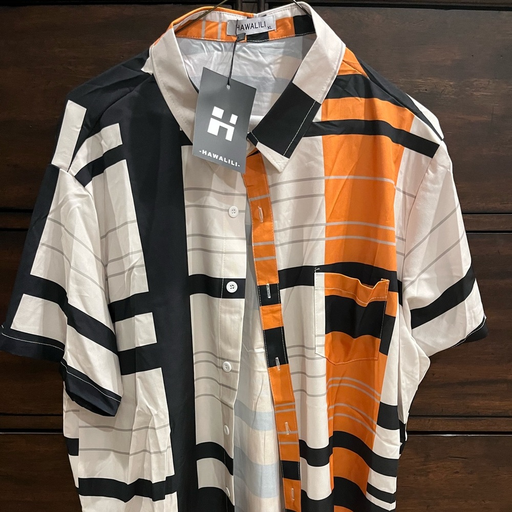 Hawalili Party Shirt Button Down Silky Smooth